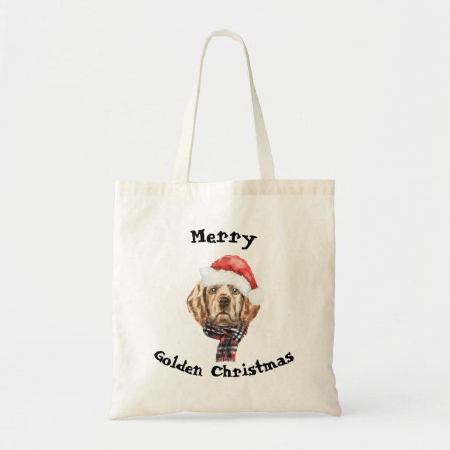 Tote Bag Golden Retriers Christmas Fourre-tout (Devant)
