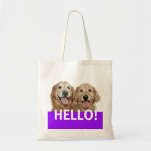 Tote Bag Golden retriever bonjour