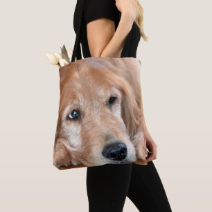 Tote Bag Golden Retriever Closeup