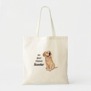 Tote Bag Golden Retriever Mon meilleur ami Nom personnalisé