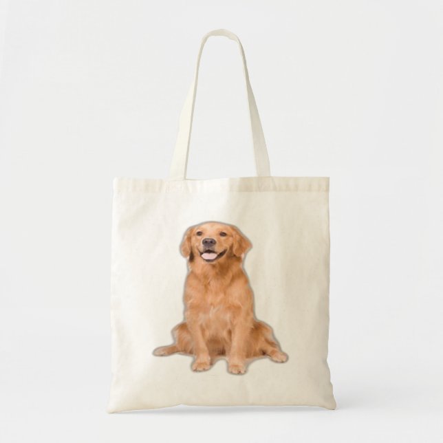 Tote Bag Golden Retriever Sitting - Design adorable (Devant)