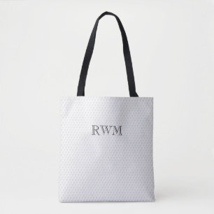 Tote Bag Golf Ball INITIALES Classiques Golfeur Golf Modern