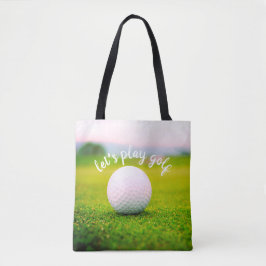 Tote Bag golf ball photo pour golfers jouons golf devis