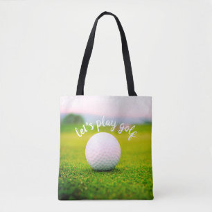 Tote Bag golf ball photo pour golfers jouons golf devis