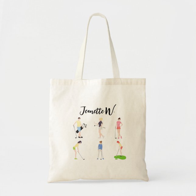 Tote Bag Golf Femme golfeuse (Devant)