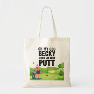 Tote Bag Golf oh mon dieu becky regarde son putt
