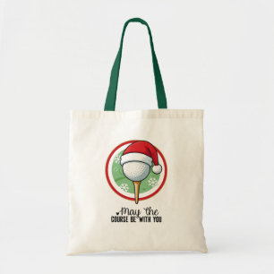 Tote Bag Golf thème Noël Que le parcours soit avec vous