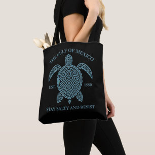 Tote Bag Golfe Du Mexique ESTD 1550 Séjournez Salé Et Résis