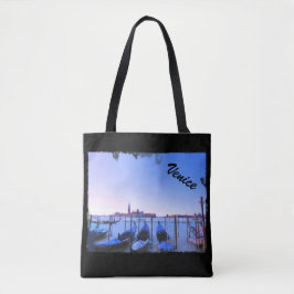 Tote Bag Gondolas in Venice - Black Bag