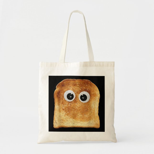 Tote Bag Googly Oeil Toast Pain Mater Costume végétarien Fu (Devant)