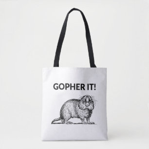 Tote Bag Gopher It Funky Gopher Pun
