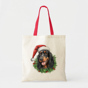 Tote Bag Gordon Setter Christmas Wreath