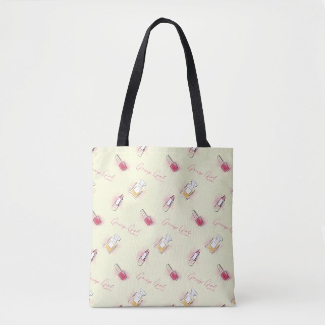 Tote Bag Gossip Girl Lipstick & Motif de parfum (Devant)