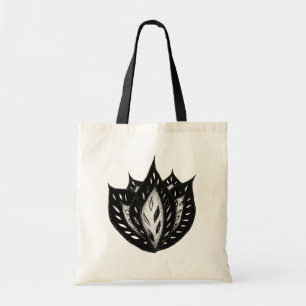 Tote Bag Goth fleur design tatouage abstrait