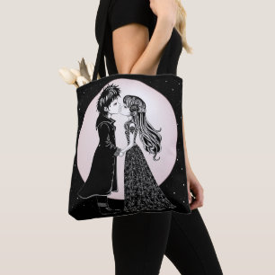 Tote Bag Gothique Emo Enfants Kiss Valentine's Day