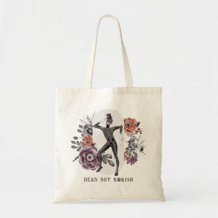 Tote Bag Gothique Halloween squelette mort mais littéraire