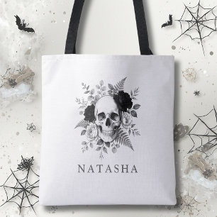 Tote Bag Gothique personnalisé crâne Halloween