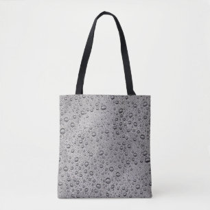Tote Bag gouttelettes d'eau gris