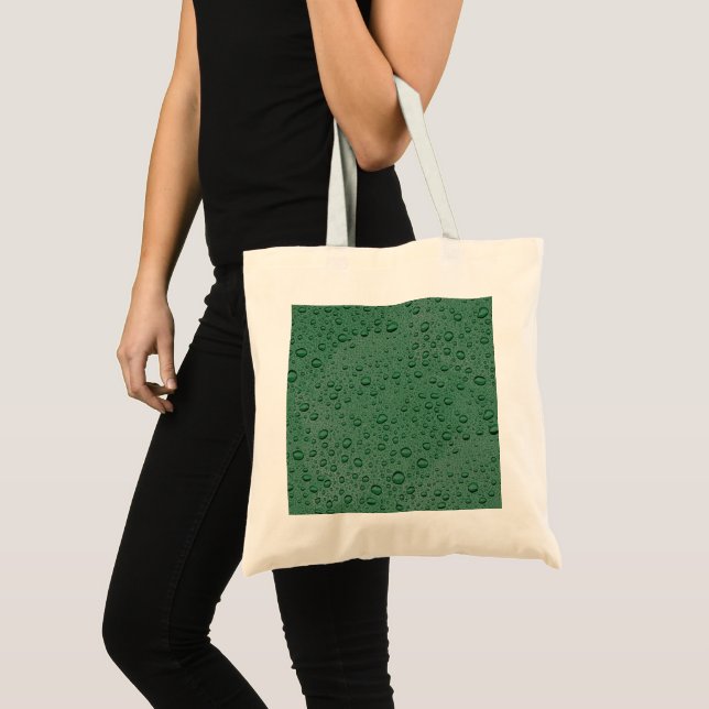 Tote Bag gouttelettes d'eau vertes (Devant (produit))