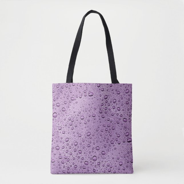 Tote Bag gouttelettes d'eau violette (Devant)