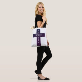 Tote Bag GRACE EXTRAORDINAIRE violet avec imagerie croisée