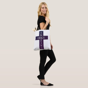 Tote Bag GRACE EXTRAORDINAIRE violet avec imagerie croisée