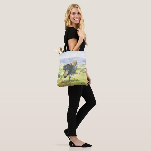 Tote Bag Graceful Graceful Crowned Grane peint à la main (Sur le modèle)
