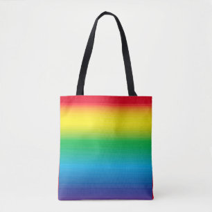 Tote Bag Gradation des couleurs avec les lignes Fourre-tout