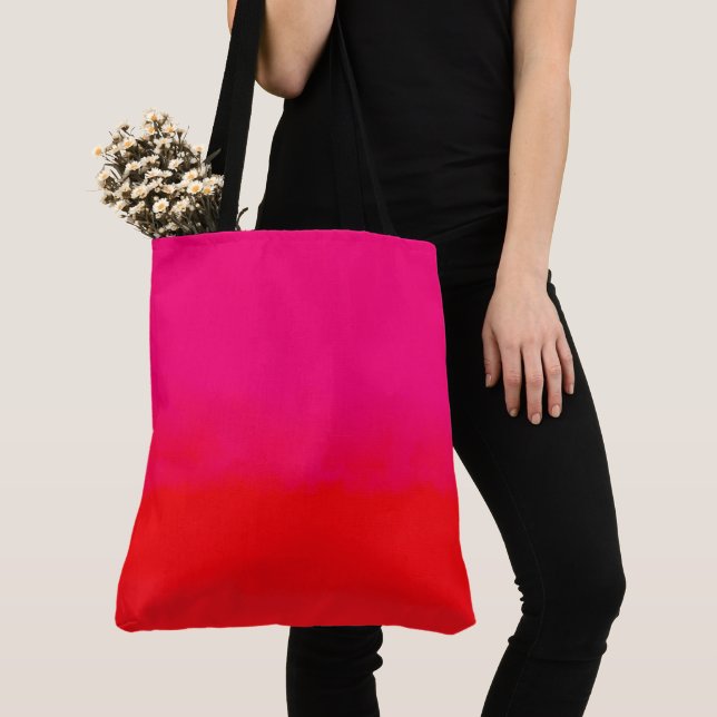 Tote Bag Gradient rose et orange (De près)