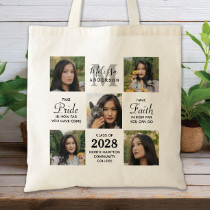 Tote Bag Graduate moderne 5 photo Collage Graduation