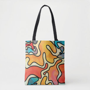 Tote Bag Graffiti urbain : Texture d'art sans transparence.