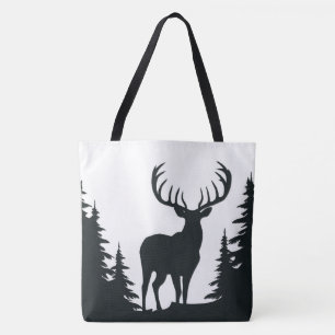 Tote Bag Grand cerf parmi les pins