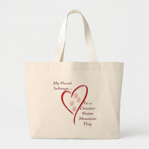 Tote Bag Grand Coeur de Chien de Montagne Suisse Appartient