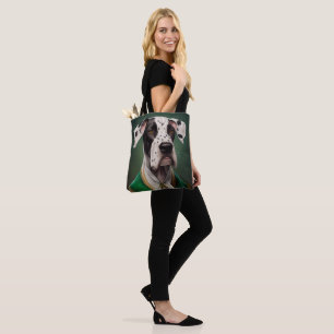 Tote Bag Grand Danois en robe de la Saint-Patrick