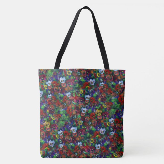 Tote Bag Grand Fourre-tout Pansy (édition rouge) (Devant)