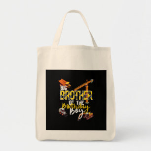 Tote Bag Grand Frère De L'Anniversaire Boy Constructeur