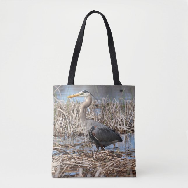 Tote Bag Grand Héron bleu Fourre-tout (Devant)