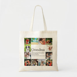Tote Bag Grand-mère Définition 12 Photo Collage