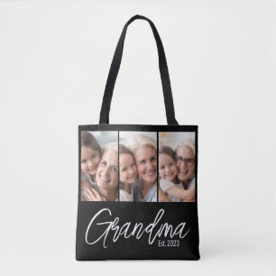 Tote Bag Grand-mère personnalisable Année d'établissement 3