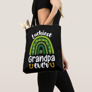 Tote Bag Grand-père le plus chanceux jamais famille St Patr