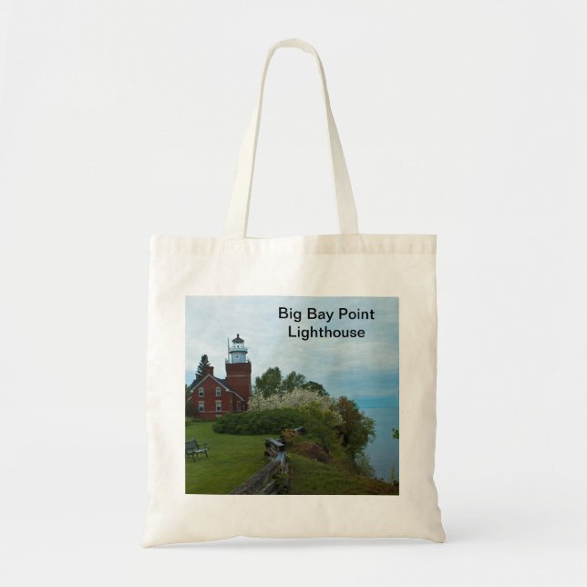 Tote Bag Grand phare de point de baie (Devant)