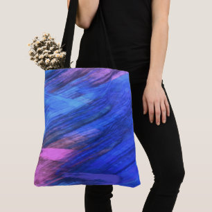 Tote Bag Grand Shopping Abstrait de Courses sur la Plage