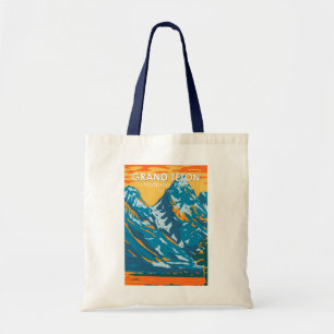 Tote Bag Grand Teton National Park Wyoming Vintage