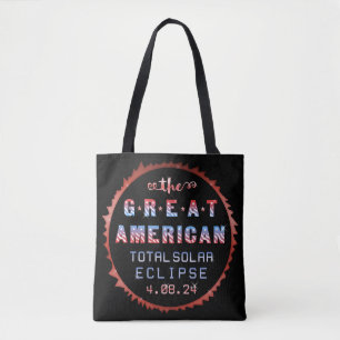 Tote Bag Grande éclipse solaire totale américaine le 21