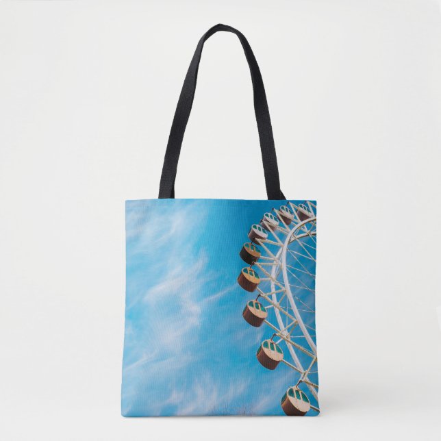 Tote Bag Grande roue blanche sous ciel clair le matin (Devant)