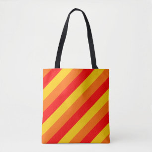 Tote Bag Grandes bandes rouge et jaune vibrantes