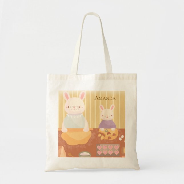 Tote Bag Grandma Baking Cookies (Devant)