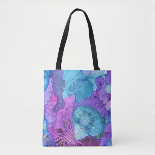 Tote Bag Grands bleu/lavande Fourre-tout