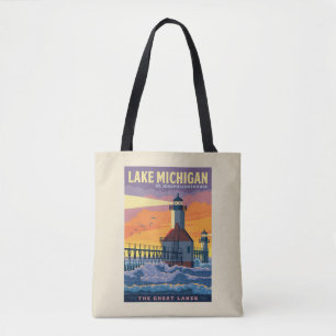 Tote Bag Grands Lacs   Lac Michigan