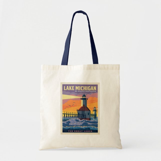 Tote Bag Grands Lacs | Lac Michigan (Devant)